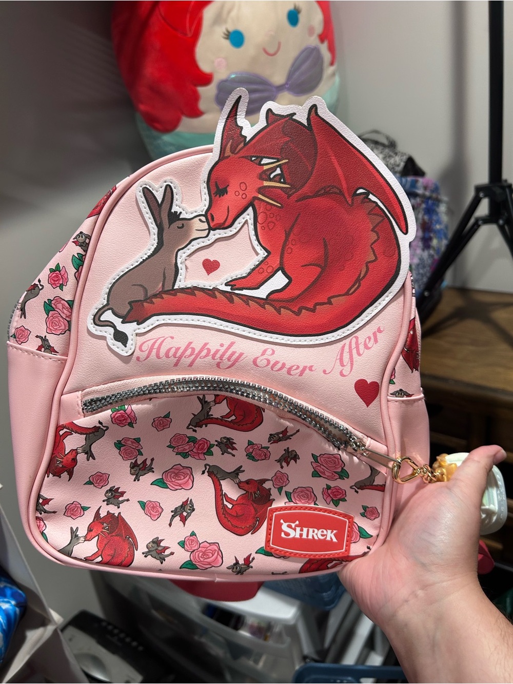 Shrek Pink 'Happily Ever After' Dragon Mini Backpack